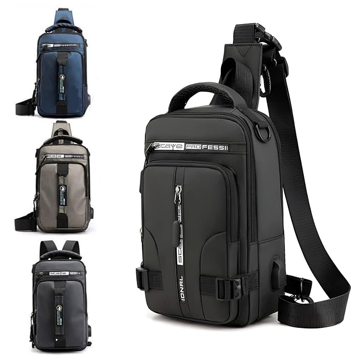 Mem Sholder Waterproof Chest Sling Bag for Men Shoulder Gadget Organizer Crossbody ...