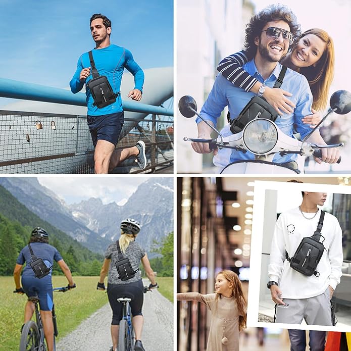 Waterproof Chest Sling Bag for Men Shoulder Gadget Organizer Crossbody ...